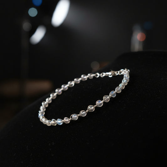 Labradorite and silver bracelet