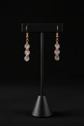 Labradorite copper wrapped earring with 14kt gold hook