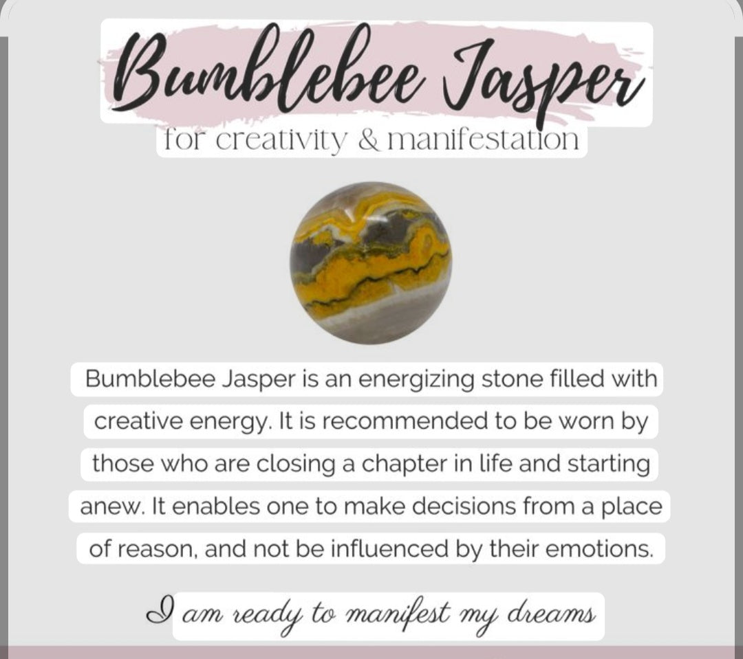 Bumblebee jasper and copper pendant