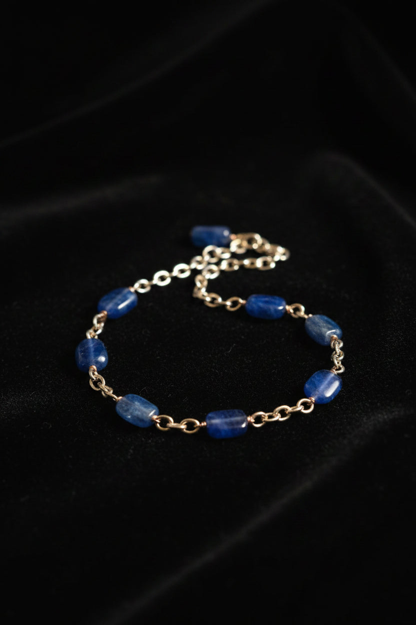 Gold toned Kyanite bracelet