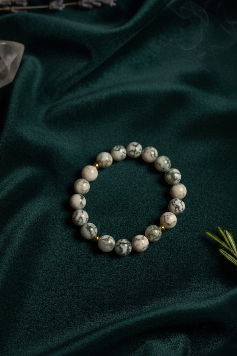 Moss agate bracelet
