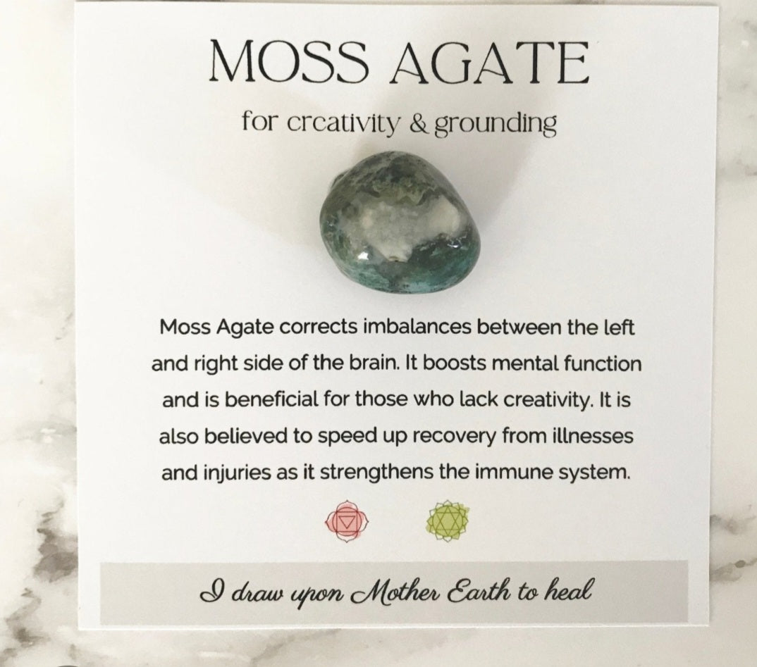 Moss agate pendant